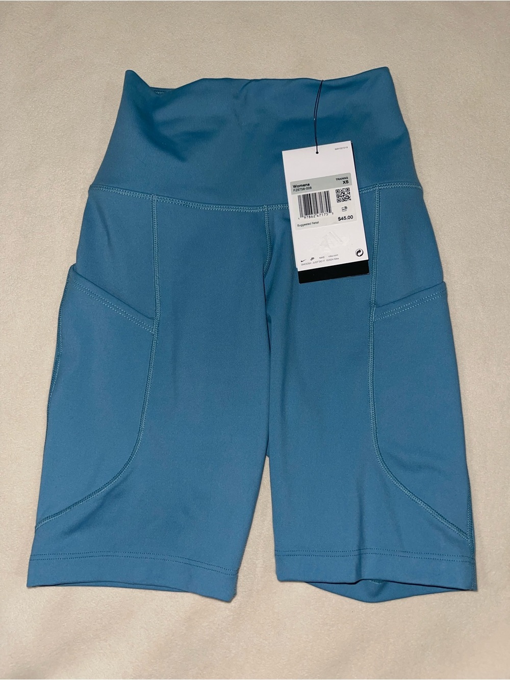 Nike Women's High-Waist Bike Shorts — Teal